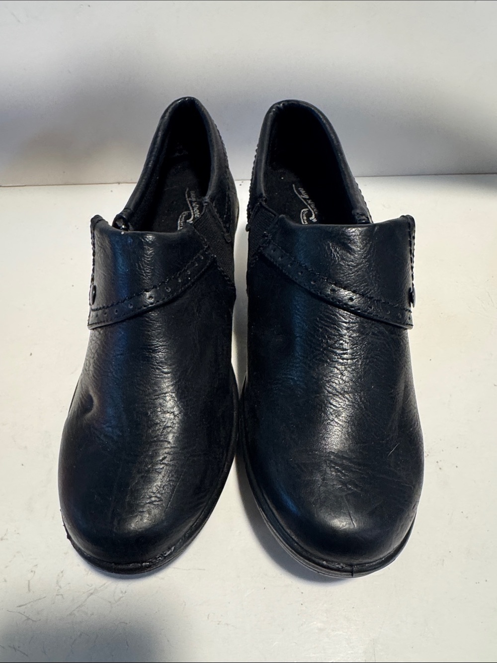 Cole Haan Black Leather Slip-On Clogs